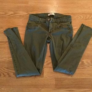 Hunter green skinny jeans